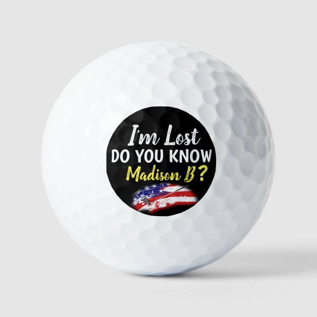 Balles De Golf Lost Golfer USA Funny (Recto)