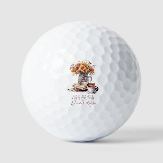 Balles De Golf Lost - Livres, café et pluie Rustic (Recto)