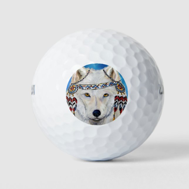 Balles De Golf Loup Blanc (Devant)