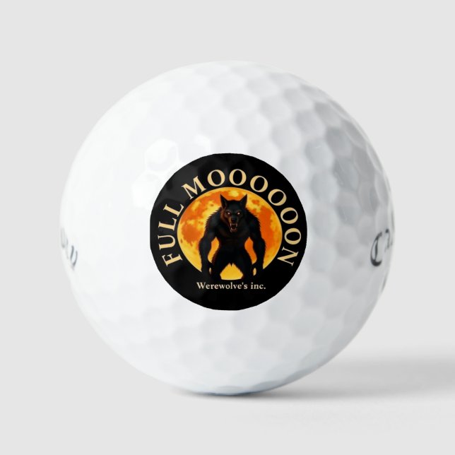 BALLES DE GOLF LOUP-GAROU PLEINE LUNE (Recto)