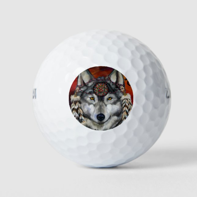 Balles De Golf Loup Gris (Devant)