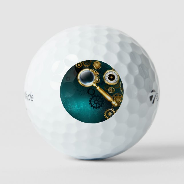 Balles De Golf Loupe en style Steampunk (Recto)