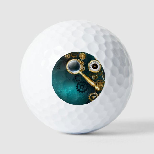 Balles De Golf Loupe en style Steampunk (Recto)
