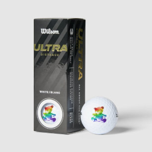 Balles De Golf L'ours en peluche en métal brossé de SlipperyJoe à