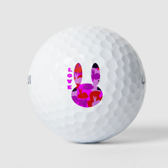 Balles De Golf Love Bunny Golf Ball (Devant)