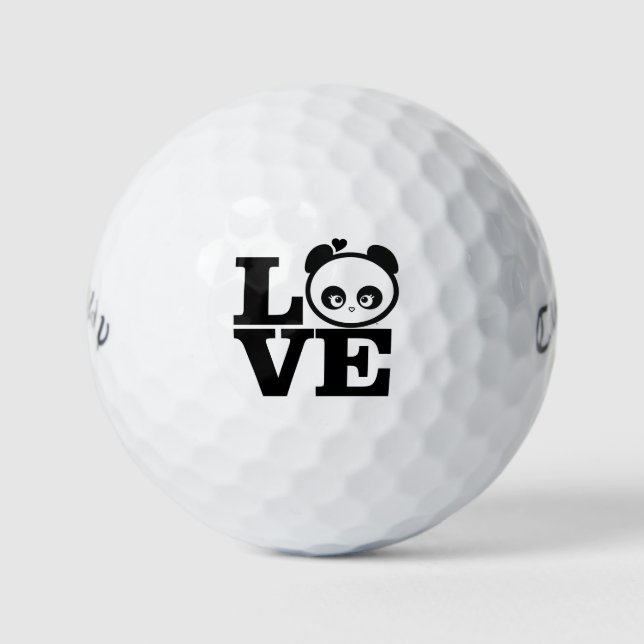 Balles De Golf Love Panda® (Devant)