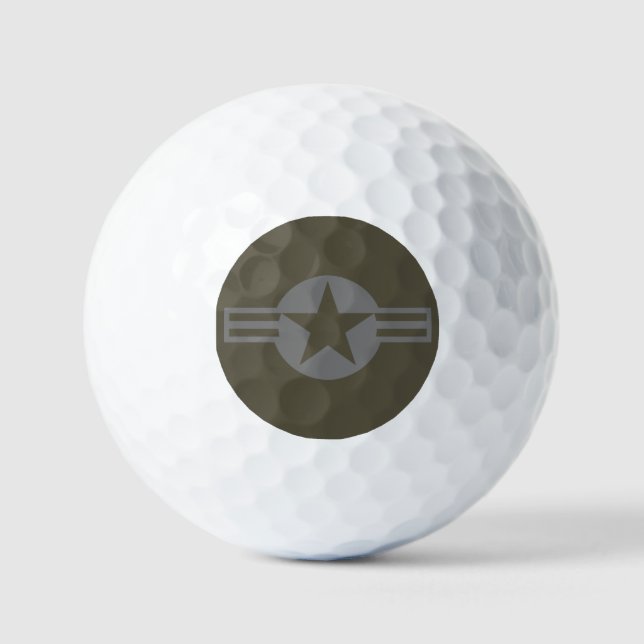 Balles De Golf Low Visibility Grey Roundel of the US Air Forces (Recto)