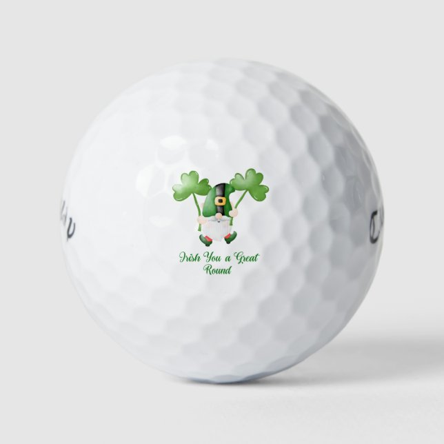 Balles De Golf Luck & Laughter 'Irish You A Great Round' Fun Gift (Devant)