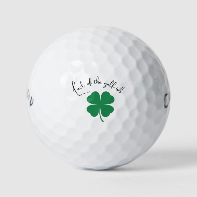 Balles De Golf "Luck of the Golf-ish" Irish Luck St Patrick's Day (Devant)