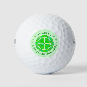 Balles De Golf Lucky Celtic Shamrock 4 feuilles Clover Vert irlan