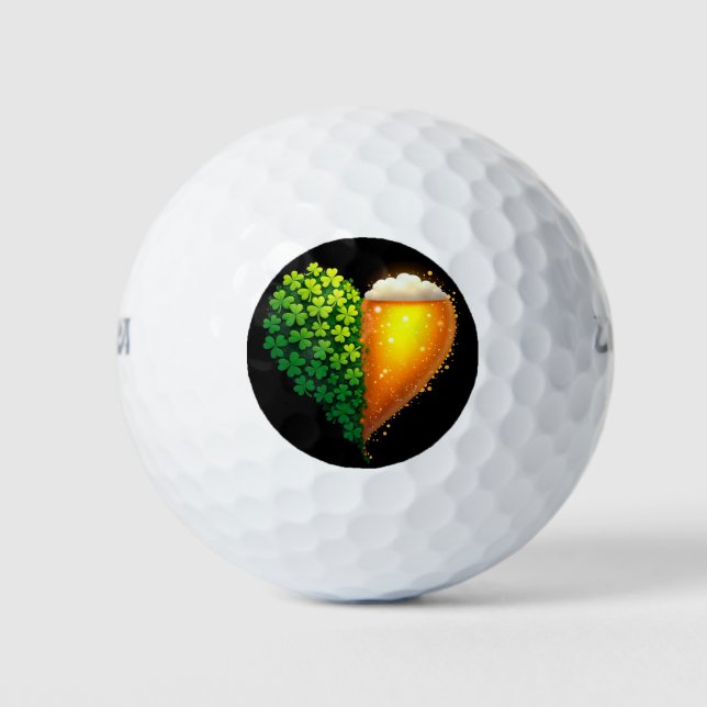 Balles De Golf Lucky Clover Design pour la St. Patrick's Day (Devant)