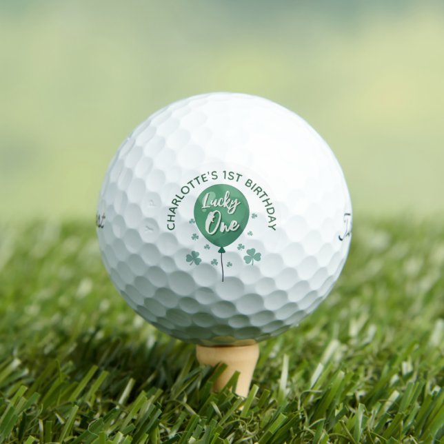 Balles De Golf Lucky One 1er Anniversaire St Patricks Day Trèfle  (T-shirt Insitu)