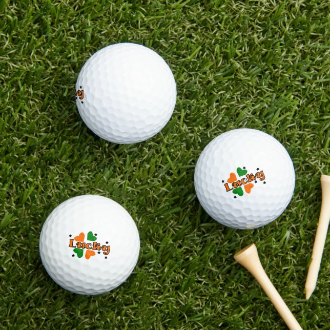 Balles De Golf Lucky Shamrock irlandais (Herbe in situ)