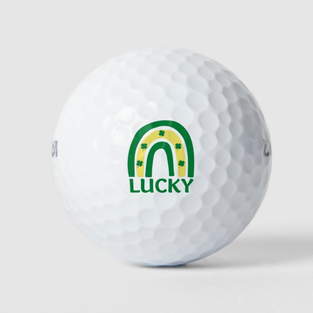 Balles De Golf Lucky Shamrock Rainbow St patrick (Devant)