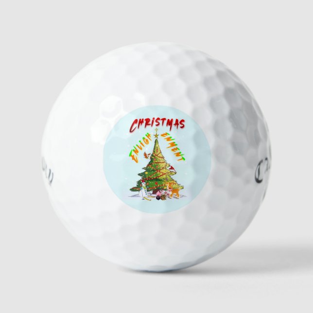 Balles De Golf Lumière de Noël (Recto)
