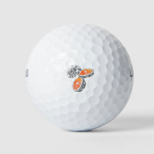 Balles De Golf Lune orange (Devant)