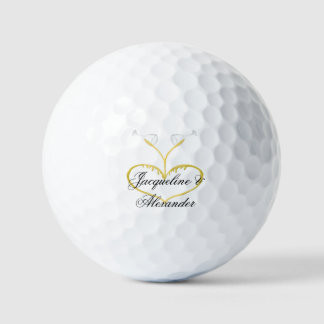 Balles De Golf Lunettes de Champagne Mariage Thème Golf Balls