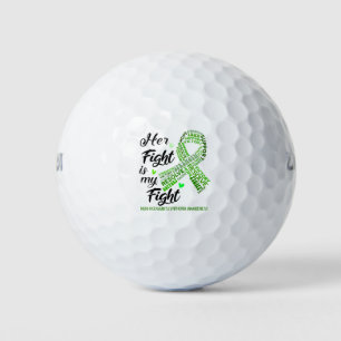 Balles De Golf Lymphome de non-Hodgkin Son combat est notre comba