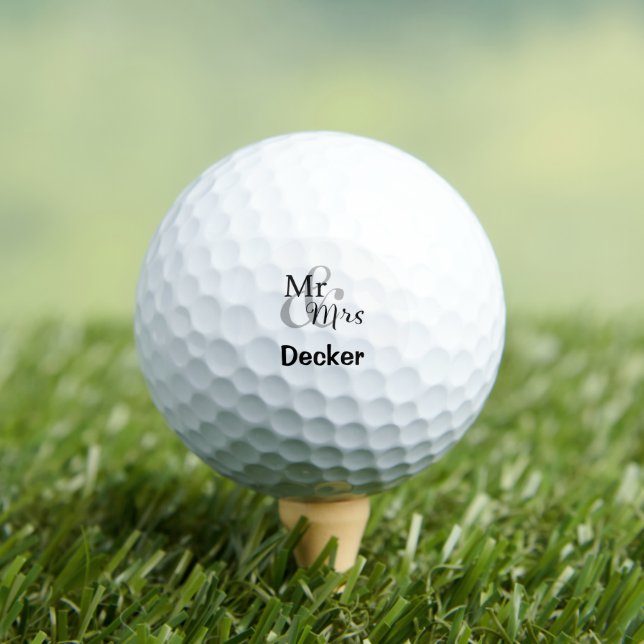Balles De Golf M. & Mme Mariage Couple (T-shirt Insitu)