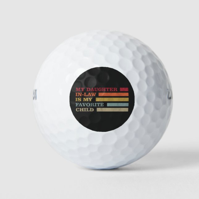 Balles De Golf Ma belle-fille est mon enfant préféré (Devant)