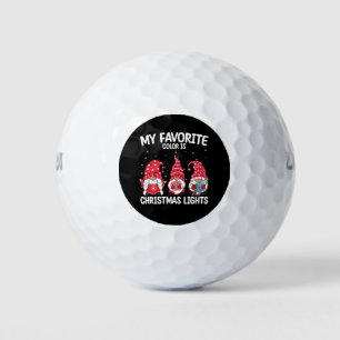 Balles De Golf Ma Couleur Préférée Est Les Lumières De Noël Gnome