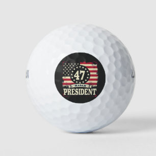 Balles De Golf Madame la Présidente Drapeau américain 47 harris W