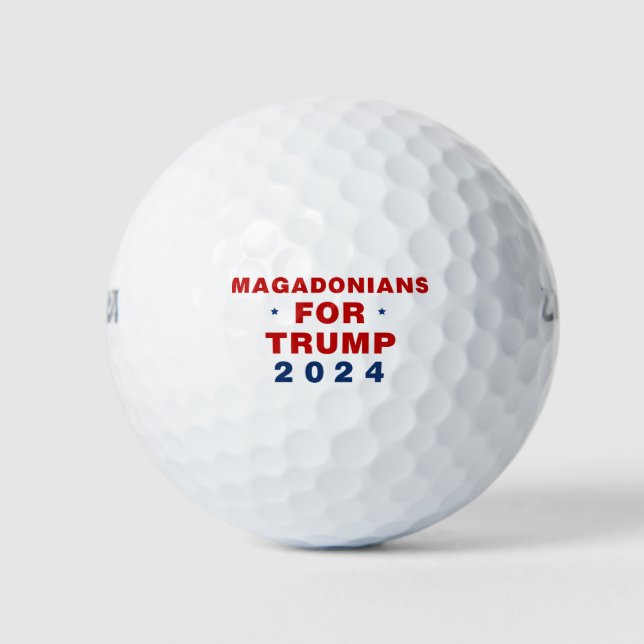 Balles De Golf Magadoniens pour Trump 2024 Rouge bleu (Devant)