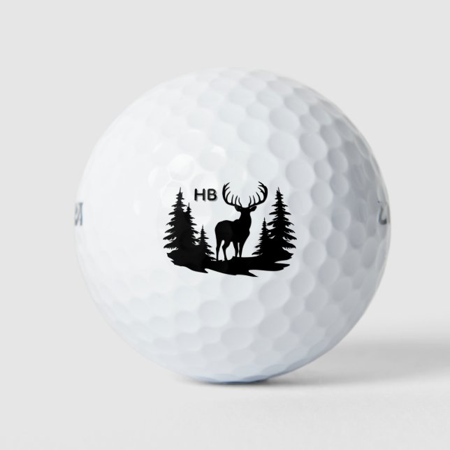 Balles De Golf Magnifique Big Racked Buck Monogramme (Devant)