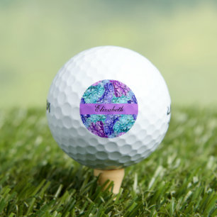 Balles De Golf Magnifiques fleurs d'hydrangée, personnalisables