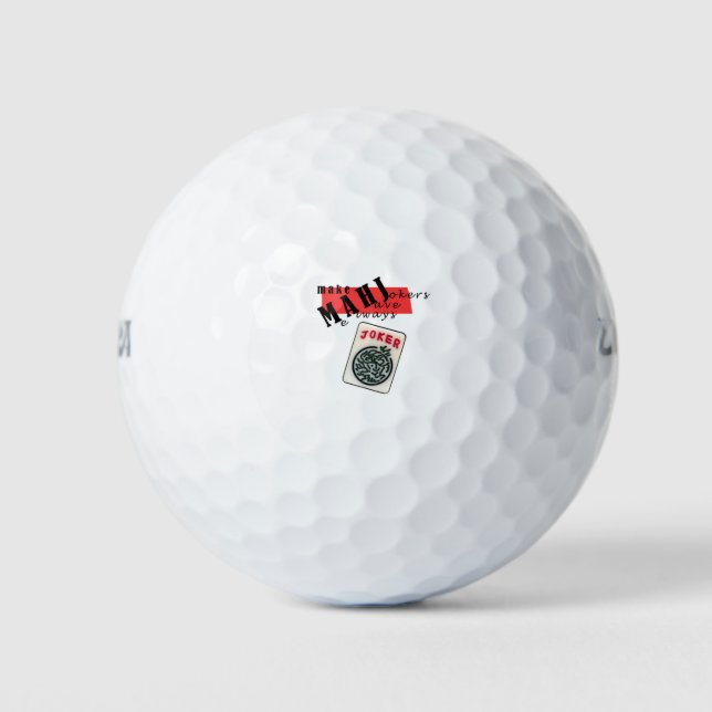 Balles De Golf Mahjong a toujours des plaisanteries (Devant)