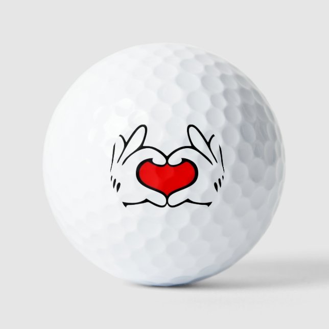 Balles De Golf Main de cœur  (Recto)