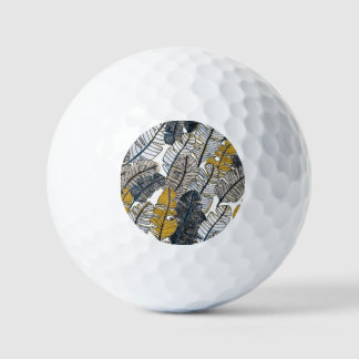 Balles De Golf Main tirée : Feuilles tropicaux