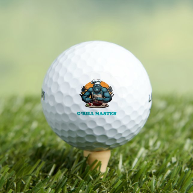 Balles De Golf Maître G'rill Barbecue Amusant (T-shirt Insitu)