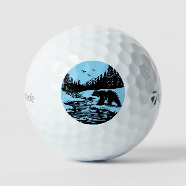 Balles De Golf Majestic Bear by the Pond Golf Balls (Recto)