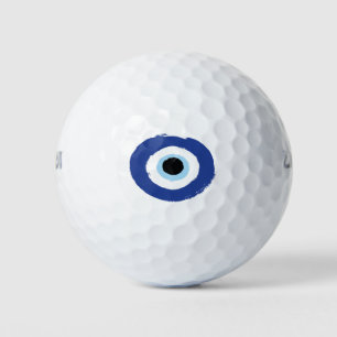 Balles De Golf Mal Oeil Artiste Bleu Grec