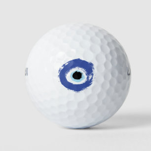 Balles De Golf Mal Oeil Artiste Bleu Grec
