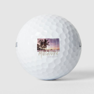 Balles De Golf Maldives Indian Ocean vintage sunset