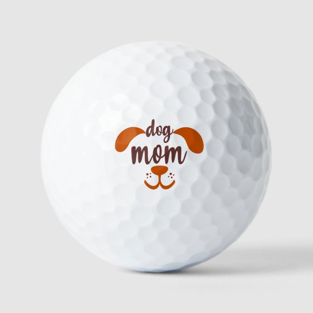 Balles De Golf Maman Chien Drôle  (Recto)