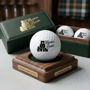 Balles De Golf Maman Ours avec Oursons Famille d'Ours Mignonne