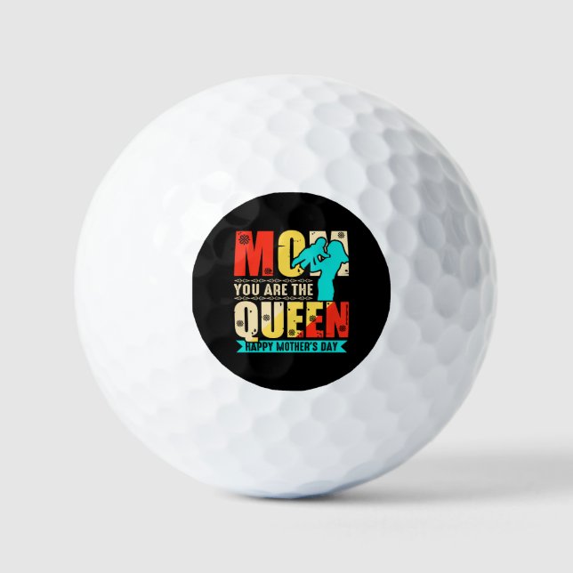 Balles De Golf Maman Tu Es La Reine (Recto)