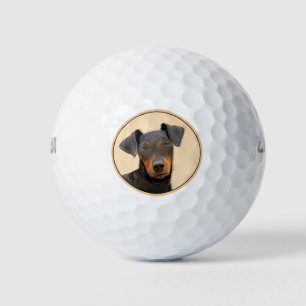 Balles De Golf Manchester Terrier Peinture Art animal original