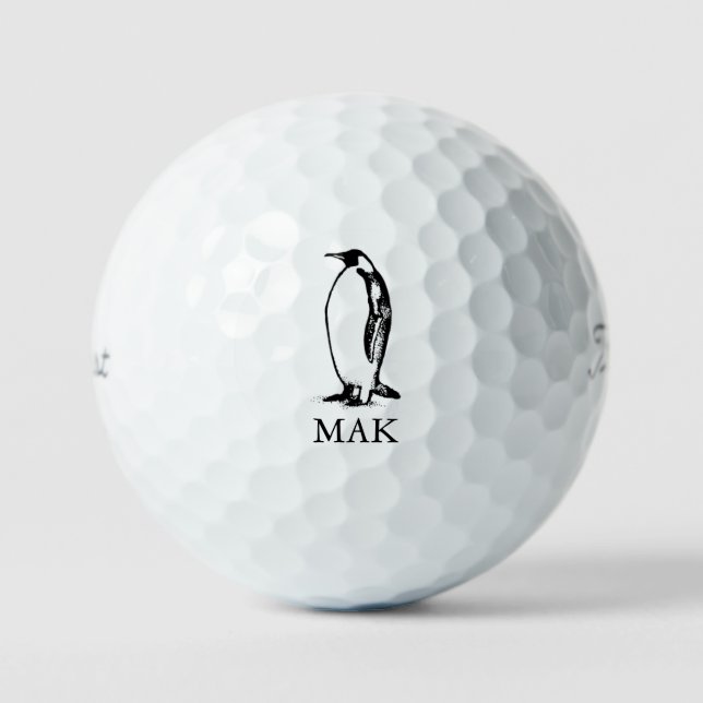Balles De Golf manchot empereur oiseau polaire  (Recto)