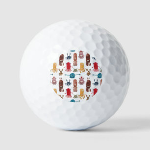 Balles De Golf Mandala floral coloré : Vintage à main
