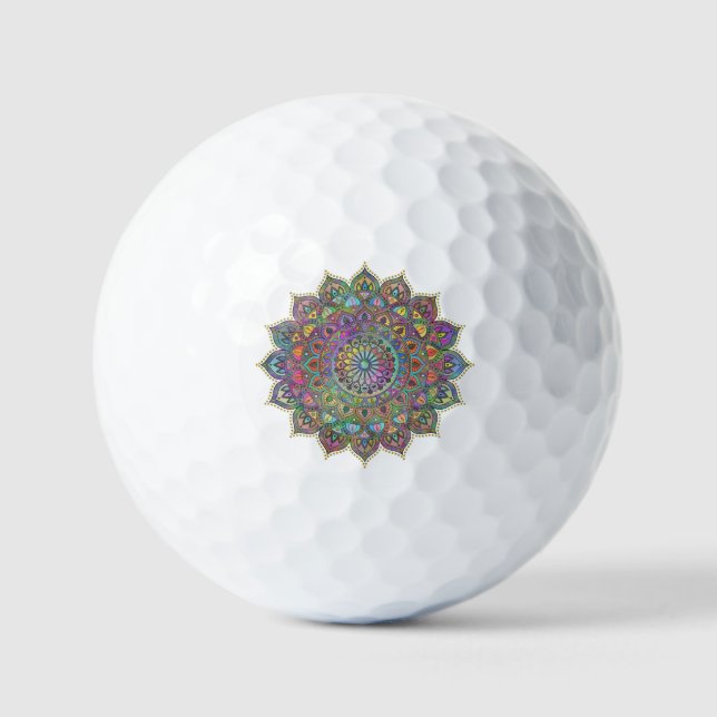 Balles De Golf Mandala Inde Style 1 (Recto)