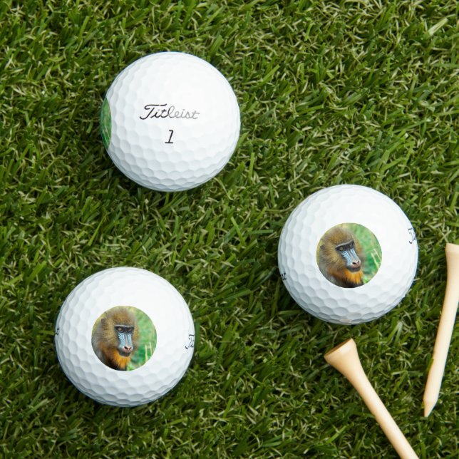 Balles De Golf Mandrill 002 (Herbe in situ)