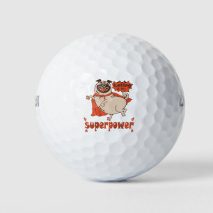 Balles De Golf Manger est mon super-puissance rouge carlin style