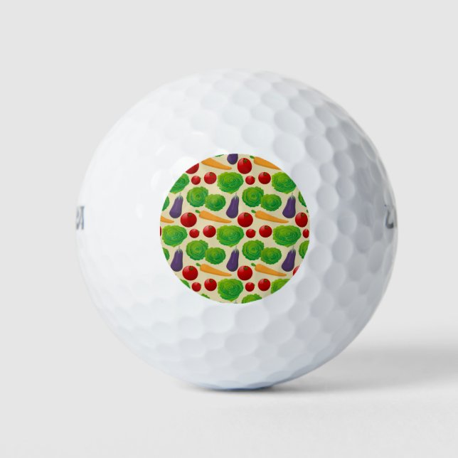 Balles De Golf Mangez vos légumes (Devant)
