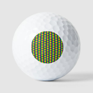 Balles De Golf Mardi Gras Diamonds : Motif festif dynamique