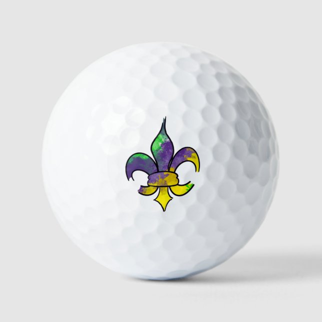 Balles De Golf Mardi Gras Golfball (Recto)
