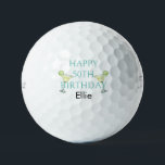 Balles De Golf Margarita Happy 50th Birthday Titleist Pro V1<br><div class="desc">"50" ou tout âge. Joyeux 50ème anniversaire. Name. Toast Margarita.</div>